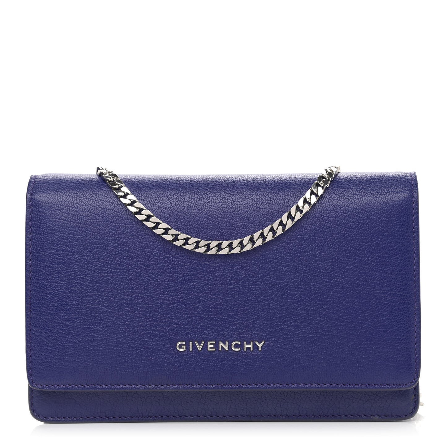 Sugar Goatskin Pandora Chain Wallet Cobalt Blue