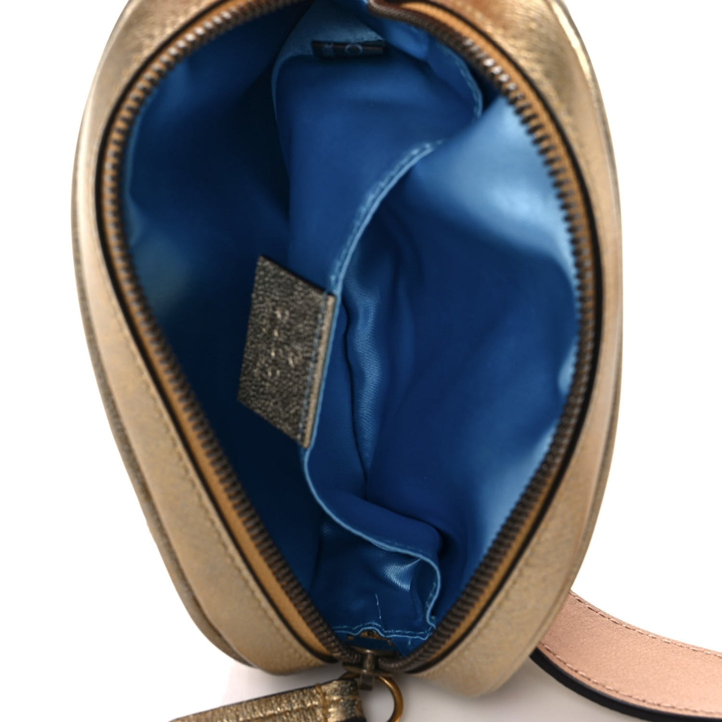 Metallic Nappa Matelasse Heart GG Marmont Belt Bag 85 34 Oro Vecchio Rosa