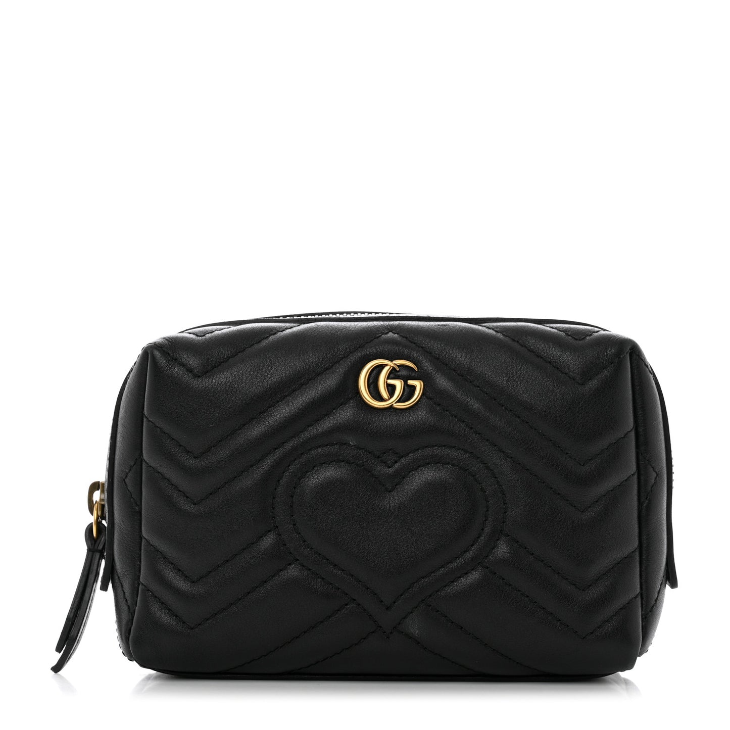 Calfskin Matelasse GG Marmont Cosmetic Case Black
