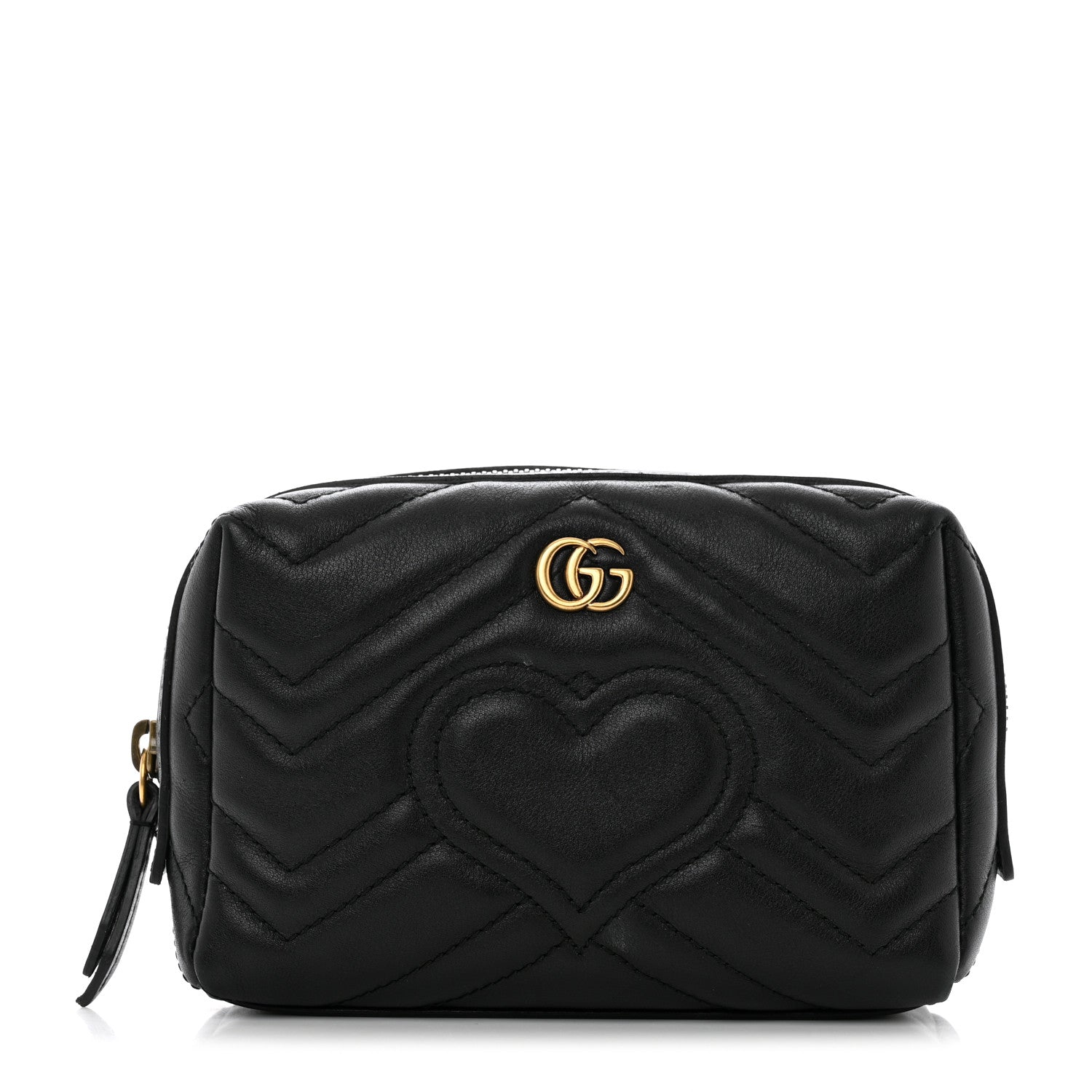 Gucci Calfskin Matelasse GG Marmont Cosmetic Case Black 1 of 7