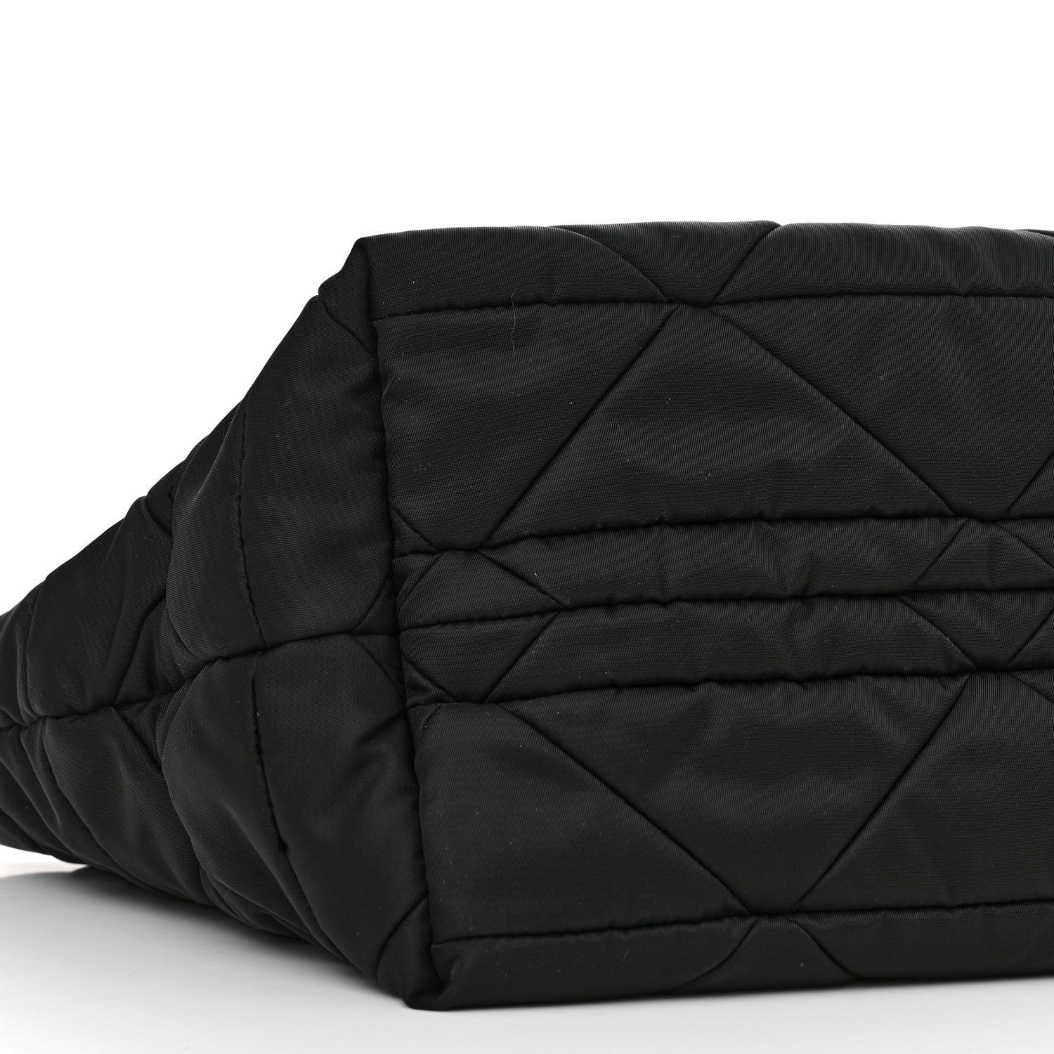 Prada Re-Nylon Nappa Triangle Quilted Padded Small Double Handled Zip Tote Black 9 of 10