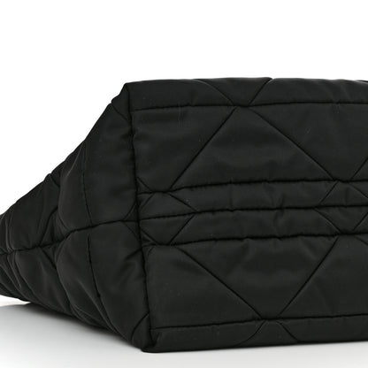 Prada Re-Nylon Nappa Triangle Quilted Padded Small Double Handled Zip Tote Black 9 of 10