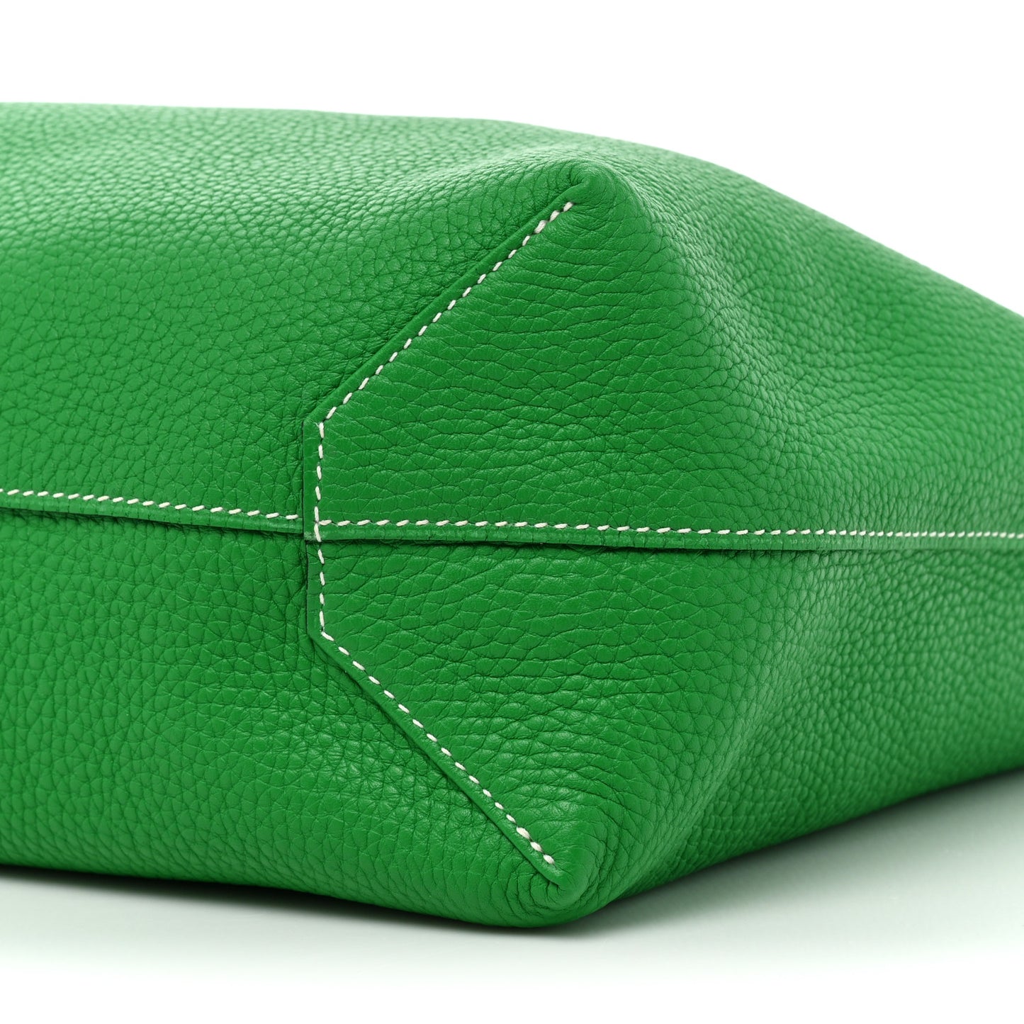 Taurillon Clemence Double Sens 45 Reversible Tote Vert De Gris Bamboo