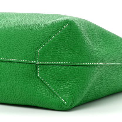 Hermes Taurillon Clemence Double Sens 45 Reversible Tote Vert De Gris Bamboo 10 of 11