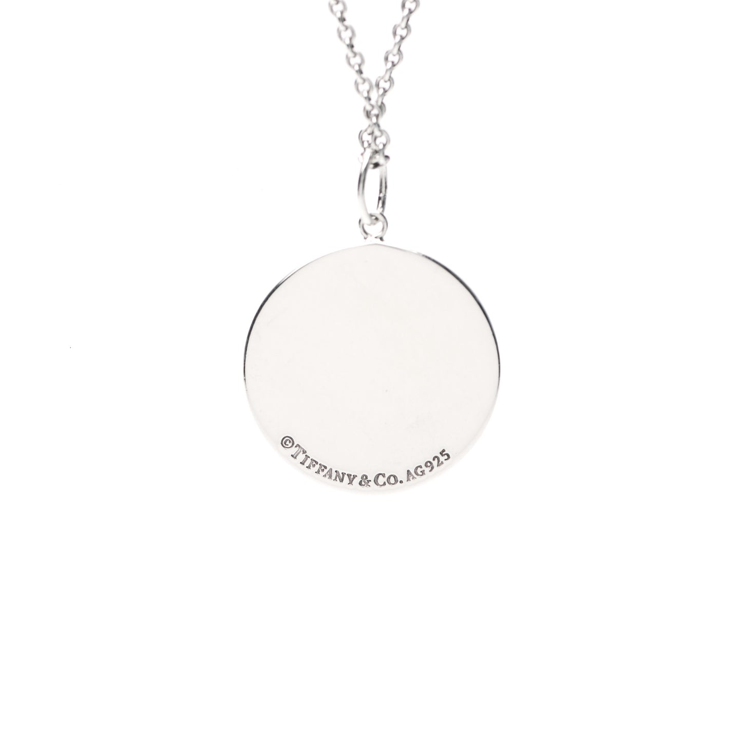 Sterling Silver New York Round Tag Necklace
