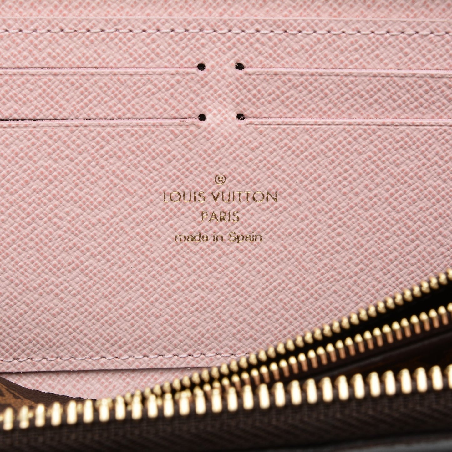 Monogram Clemence Wallet Rose Ballerine