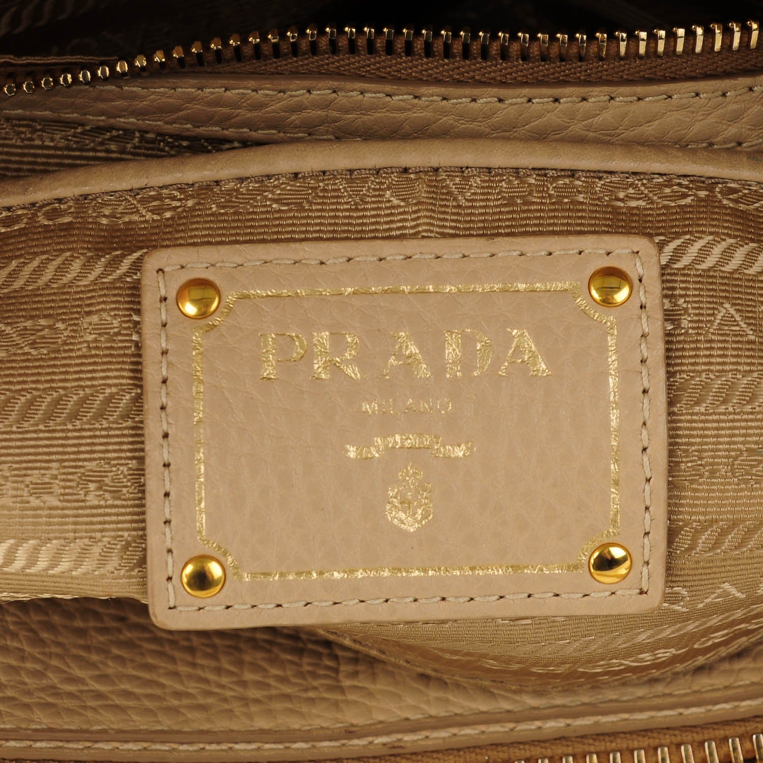 Prada Vitello Daino Large Double Zip Tote Sabbia 5 of 9
