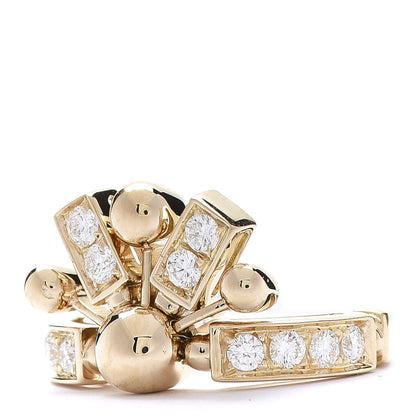 Bulgari 18K Yellow Gold Diamond Astrale Fireworks Ring 49 4.75 4 of 6