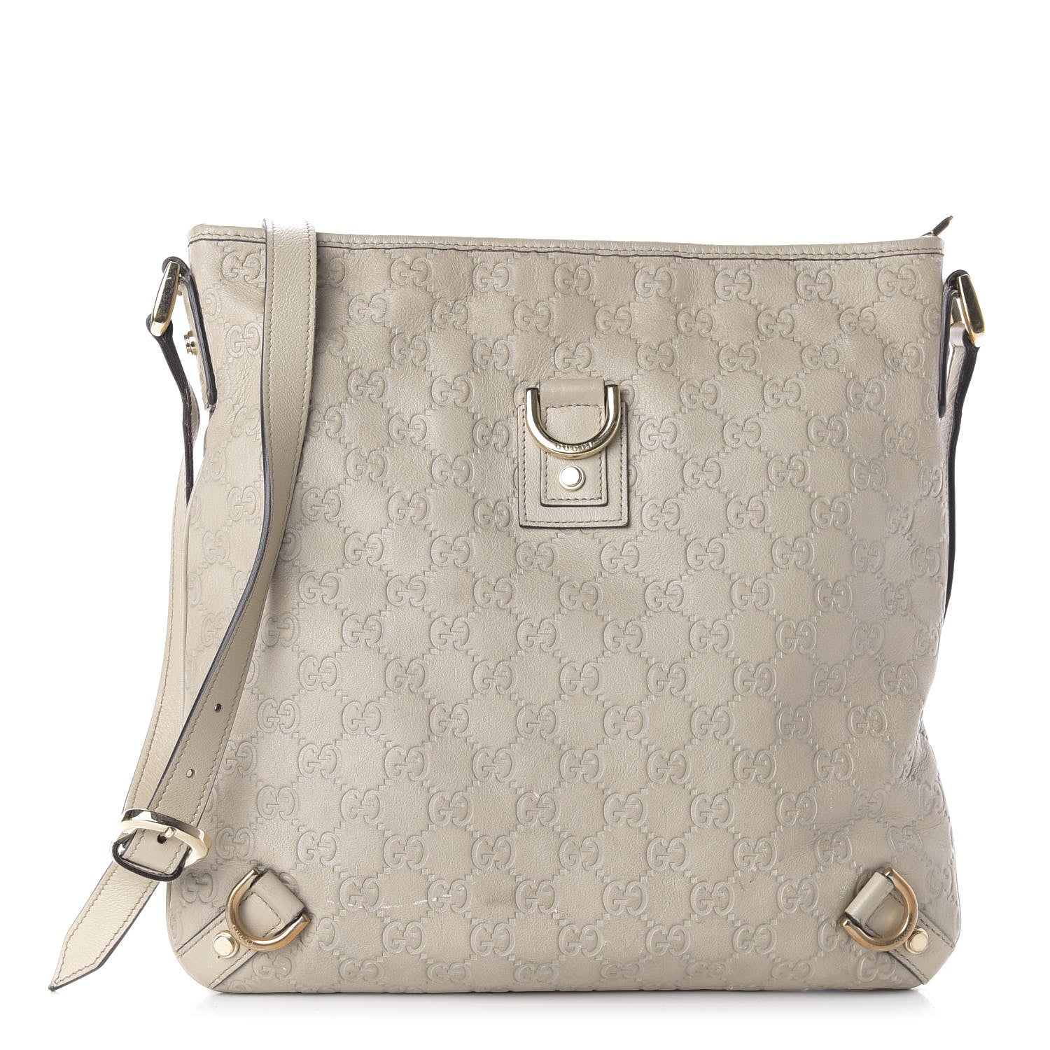 Gucci Guccissima Abbey Messenger Bag Off White 1 of 16