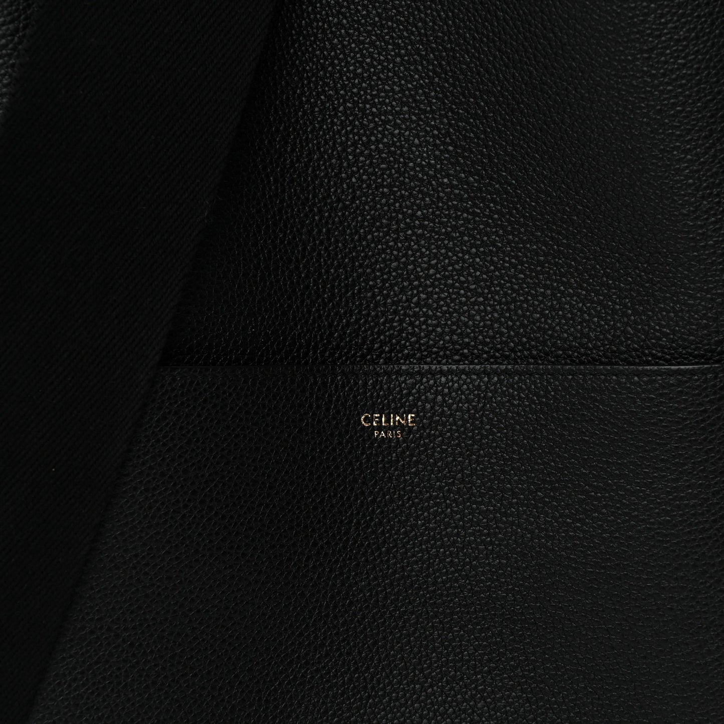 Soft Grained Calfskin Sangle Bucket Bag Black