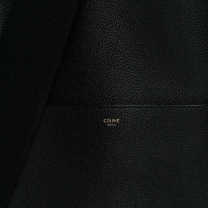 Celine Soft Grained Calfskin Sangle Bucket Bag Black 8 of 10