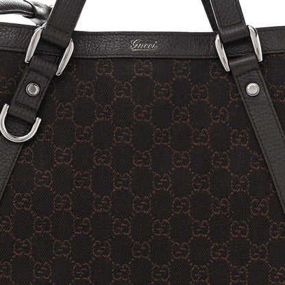 Gucci Monogram Medium Abbey Convertible Tote Dark Brown 8 of 14