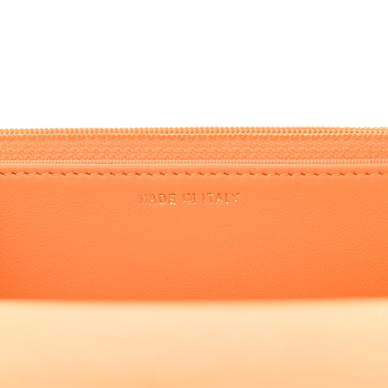 Chanel Lambskin Lacquered Quilted Trendy CC Wallet On Chain WOC Orange 6 of 13