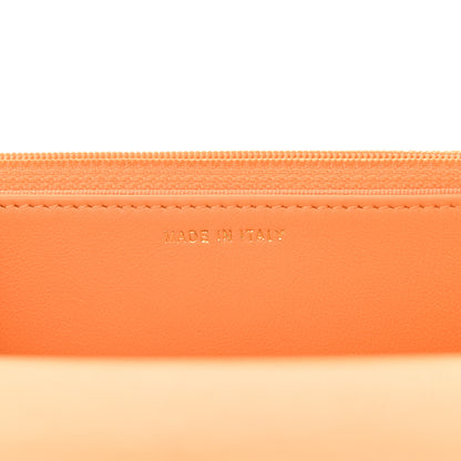 Chanel Lambskin Lacquered Quilted Trendy CC Wallet On Chain WOC Orange 6 of 13