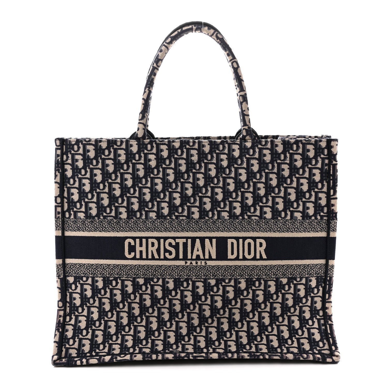 Christian Dior Oblique Large Book Tote Blue Multicolor 1 of 14