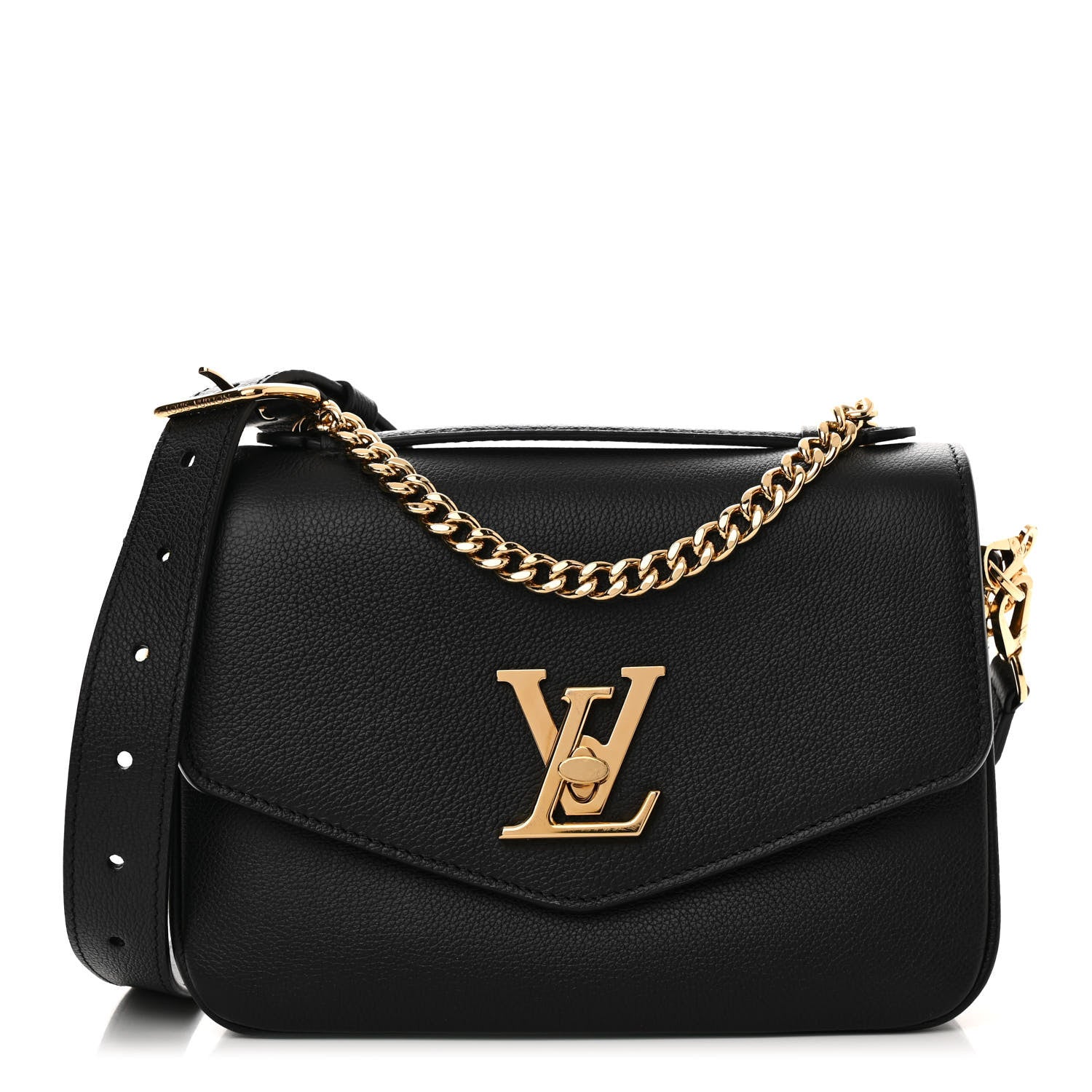 Louis Vuitton Grained Calfskin Lockme Oxford Black 1 of 13