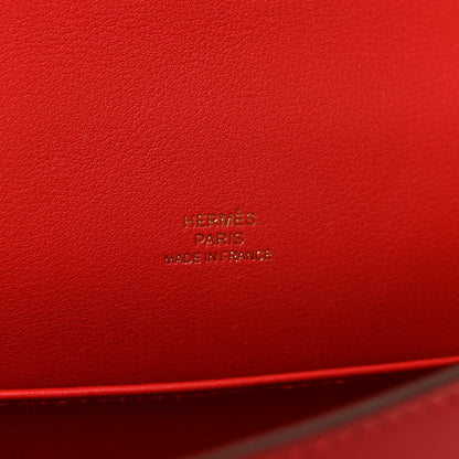 Hermes Swift Kelly Pochette Clutch Rouge Radieux 6 of 10