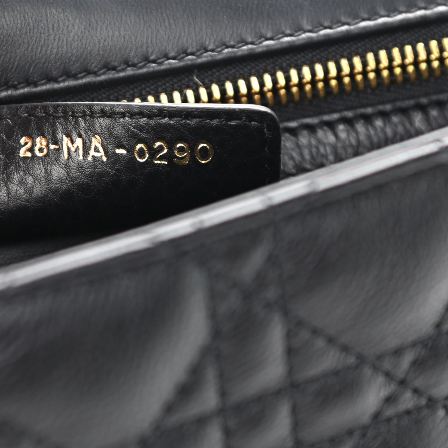 Grained Calfskin Cannage Large Caro Bag Black