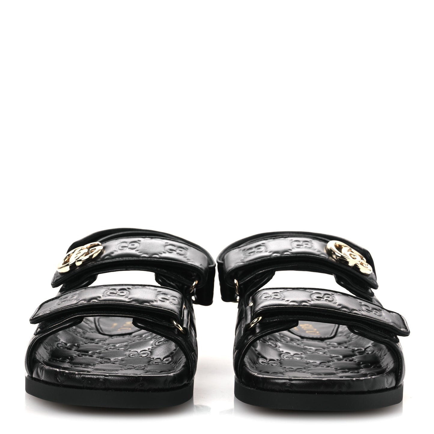 Guccissima GG Embossed Womens Sandals 40 Black