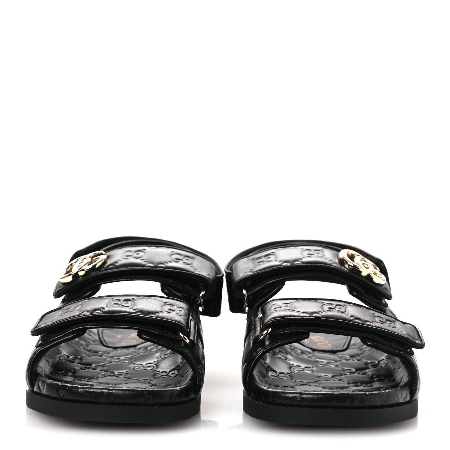 Gucci Guccissima GG Embossed Womens Sandals 40 Black 3 of 11