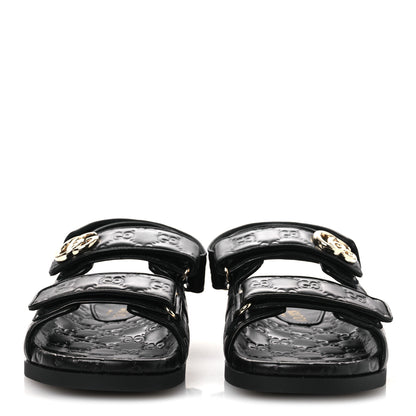 Gucci Guccissima GG Embossed Womens Sandals 40 Black 3 of 11