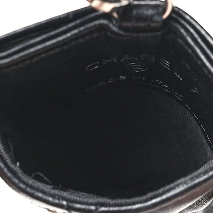 Chanel Lambskin Quilted Lanyard Card Holder On Chain Black 4 of 7