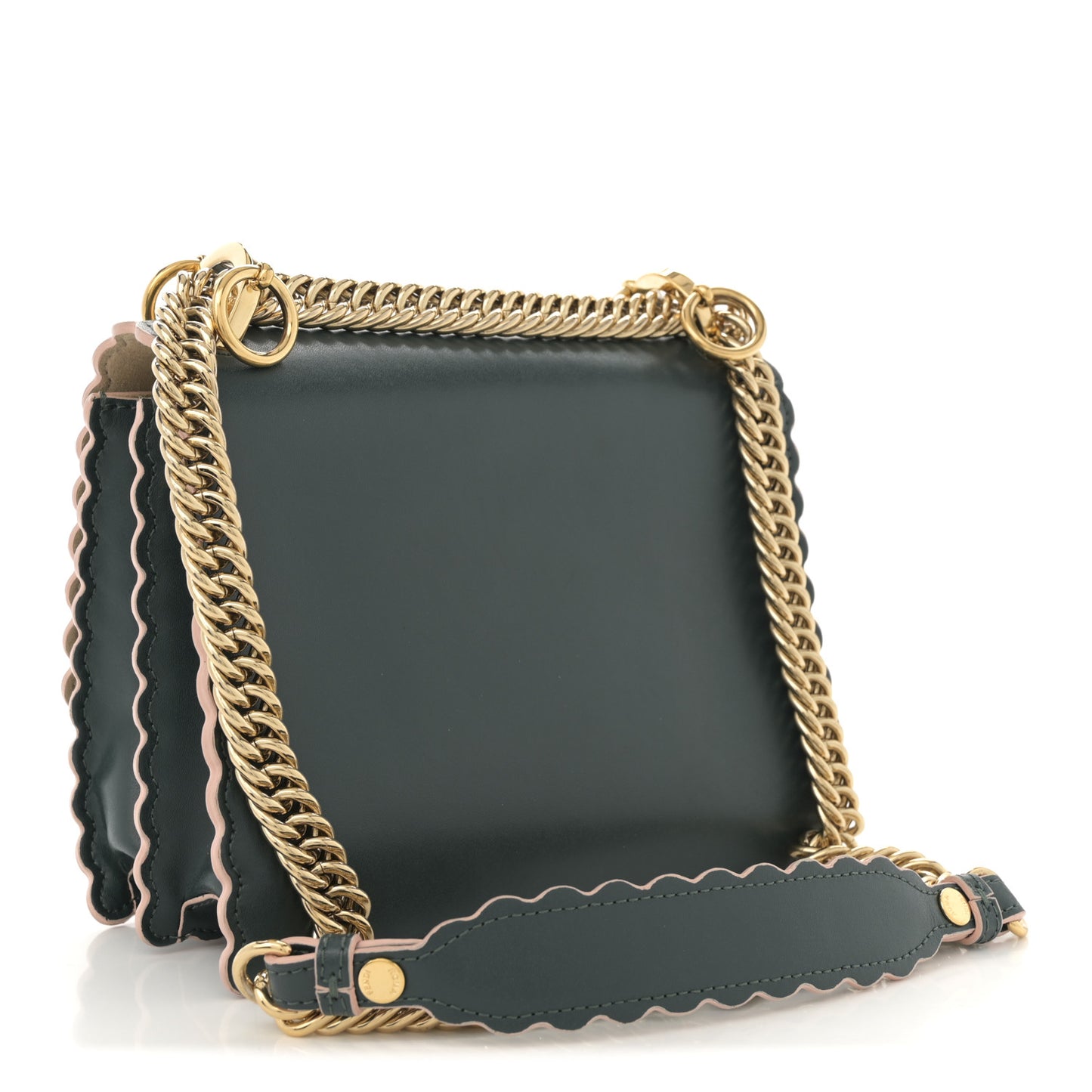 Vitello Liberty Scalloped Studded Small Kan I Shoulder Bag Amazzonia