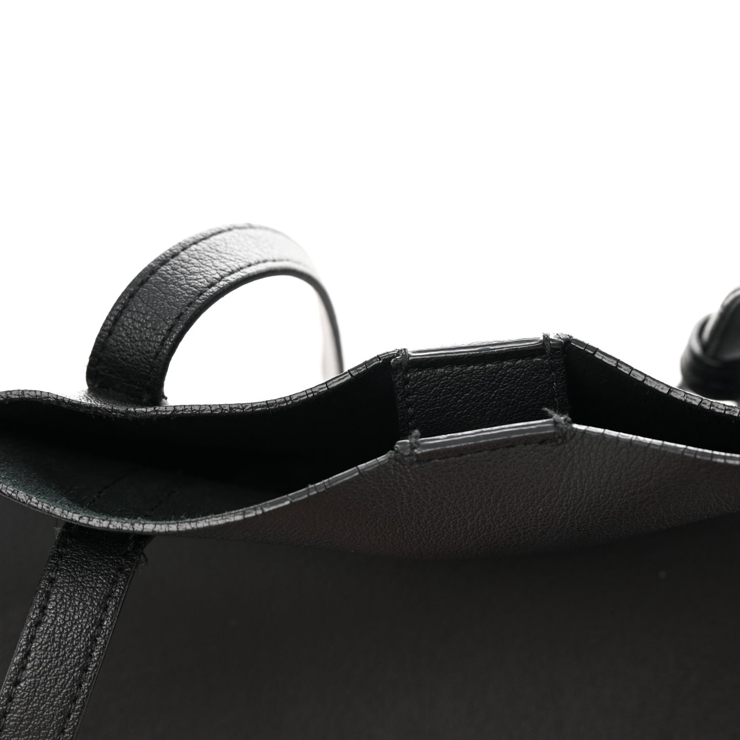 Calfskin Large Shopping Tote Black