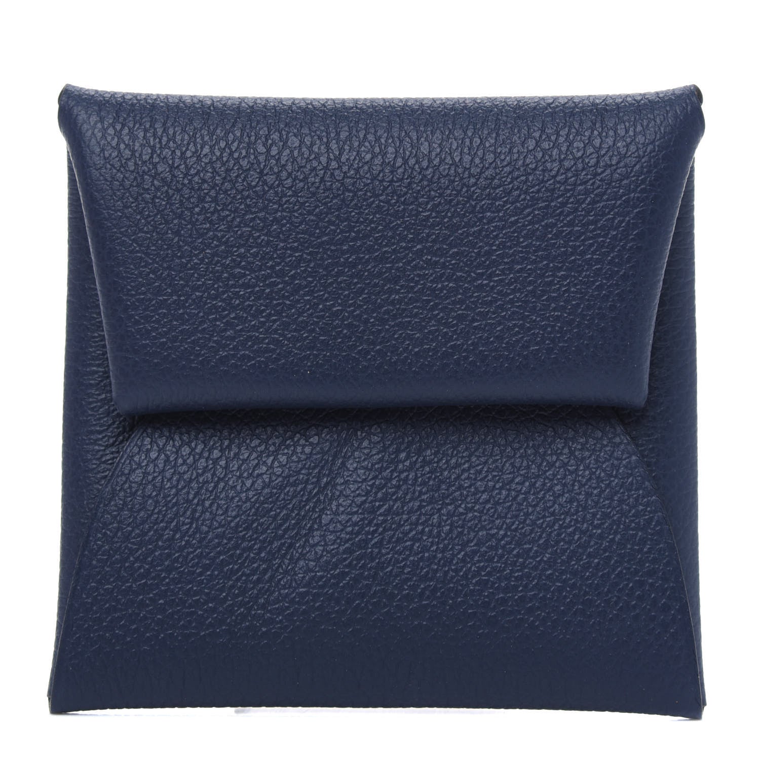 Hermes Evercolor Bastia Verso Coin Purse Bleu Nuit Caramel 1 of 5