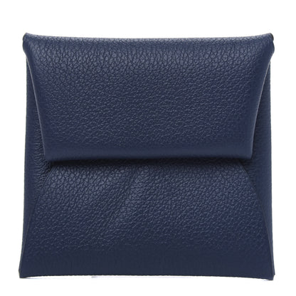 Hermes Evercolor Bastia Verso Coin Purse Bleu Nuit Caramel 1 of 5