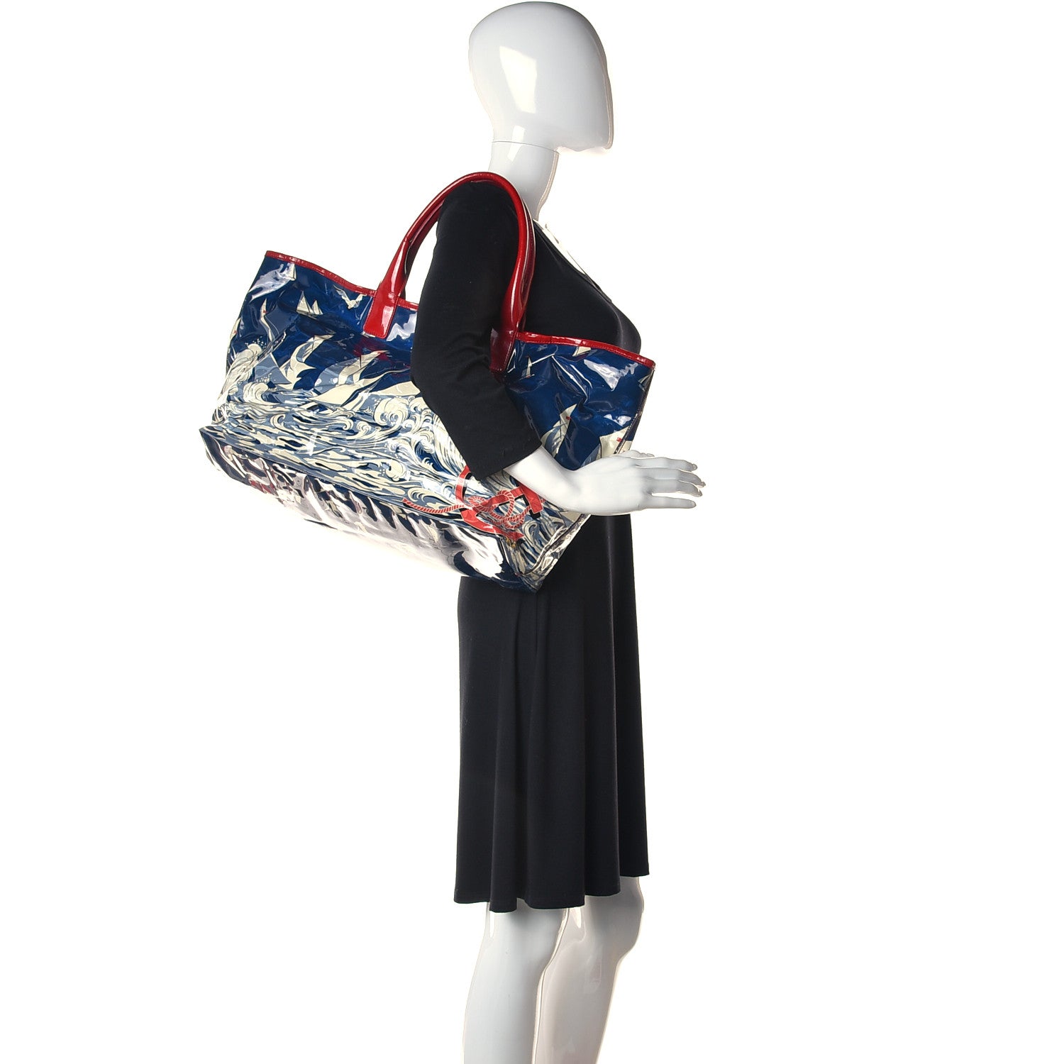 Stella McCartney PVC Sailboat Tote Blue Red White 2 of 20