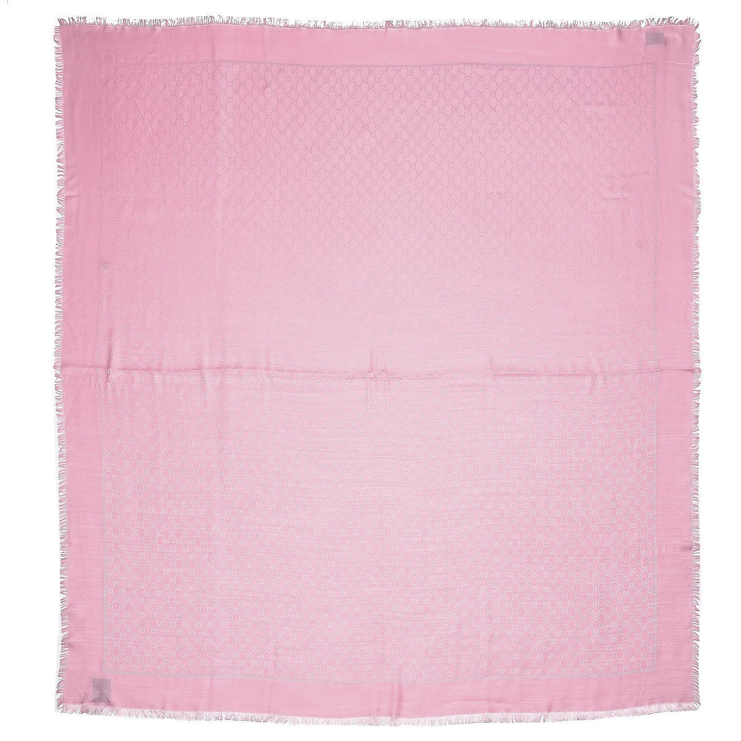 Gucci Wool Silk GG Monogram GGNat Plus Scarf Rose 1 of 3
