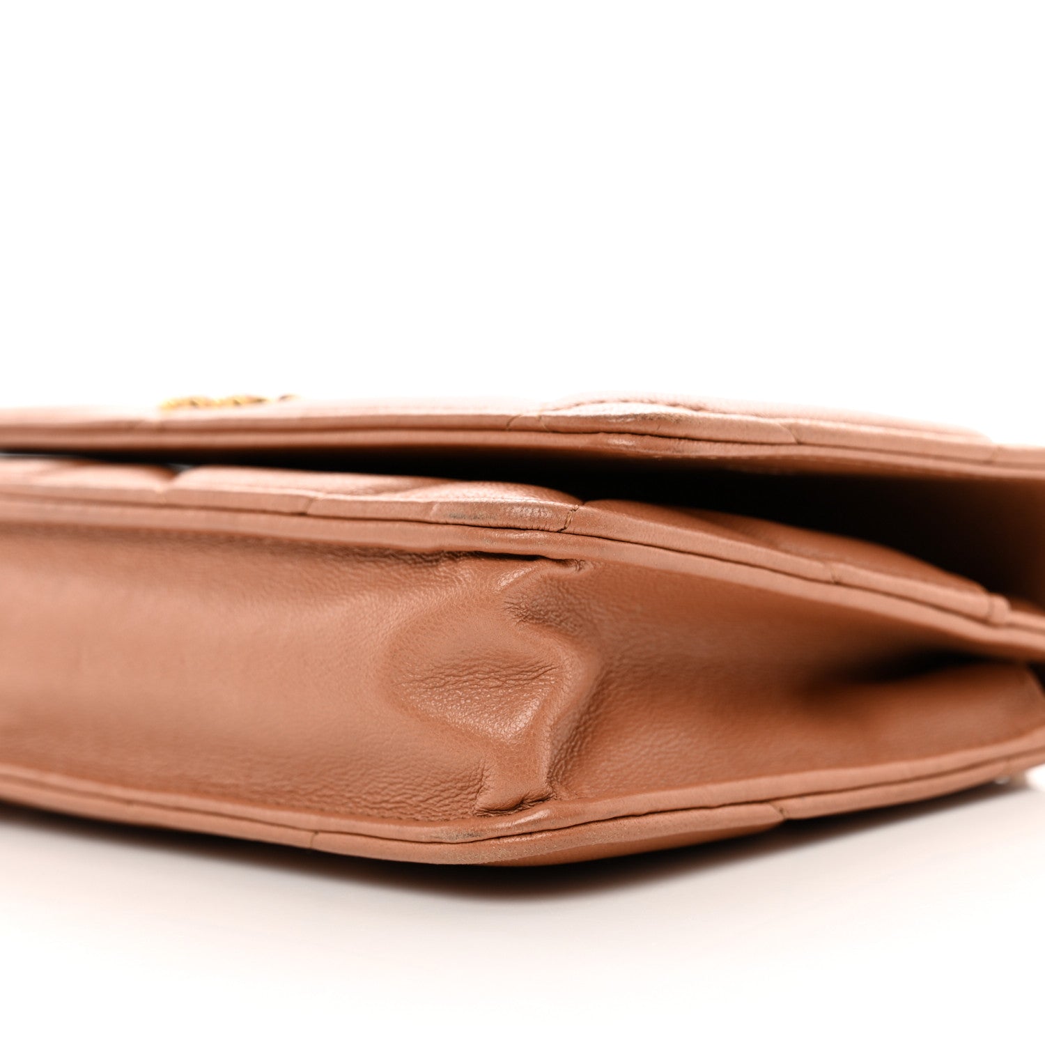 Chanel Lambskin Quilted Chanel 19 Wallet On Chain WOC Brown 11 of 14