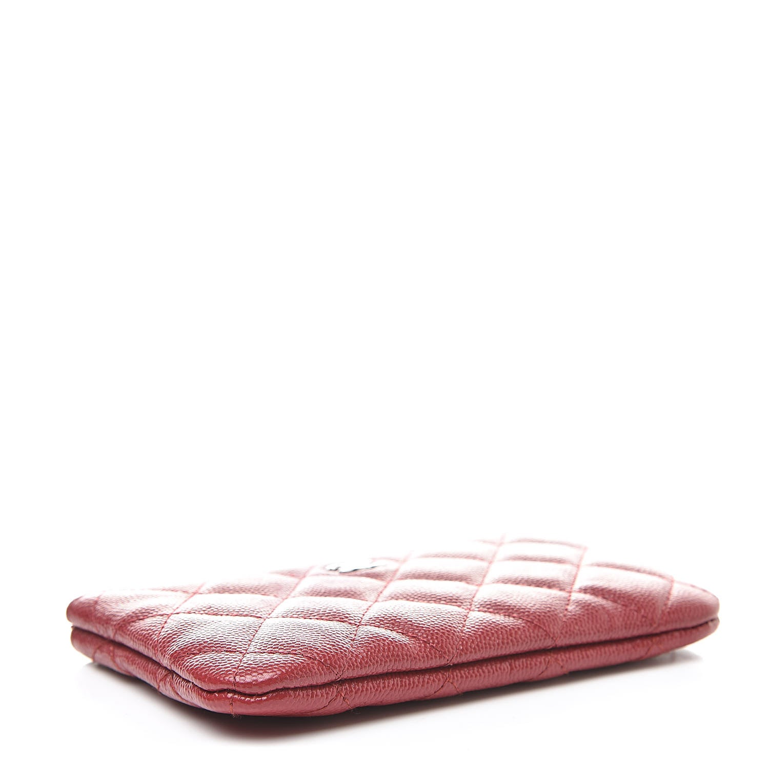 Chanel Caviar Quilted Small Cosmetic Case Dark Red 4 of 8