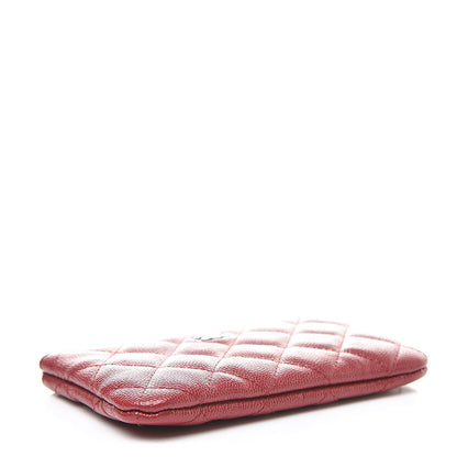 Chanel Caviar Quilted Small Cosmetic Case Dark Red 4 of 8
