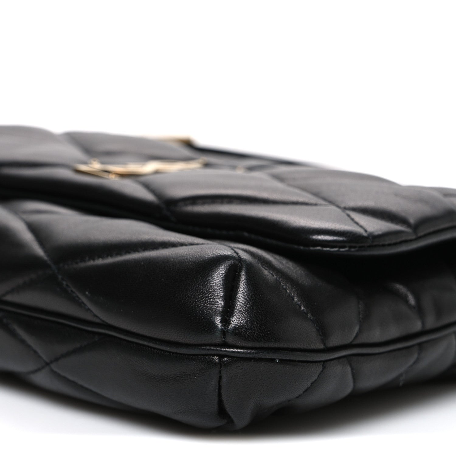 Saint Laurent Lambskin Quilted Le 57 Diamond Shoulder Bag Black 10 of 10