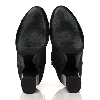 Chanel Suede CC Ankle Boots 35.5 Black 5 of 8