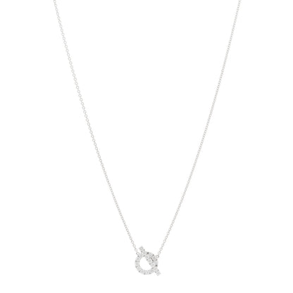 Hermes 18K White Gold Diamond Finesse Pendant Necklace 1 of 6