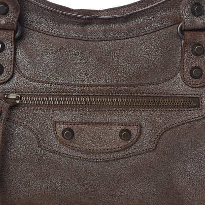 Balenciaga Metallic Craquele Calfskin Classic Hardware City Bronze 9 of 13