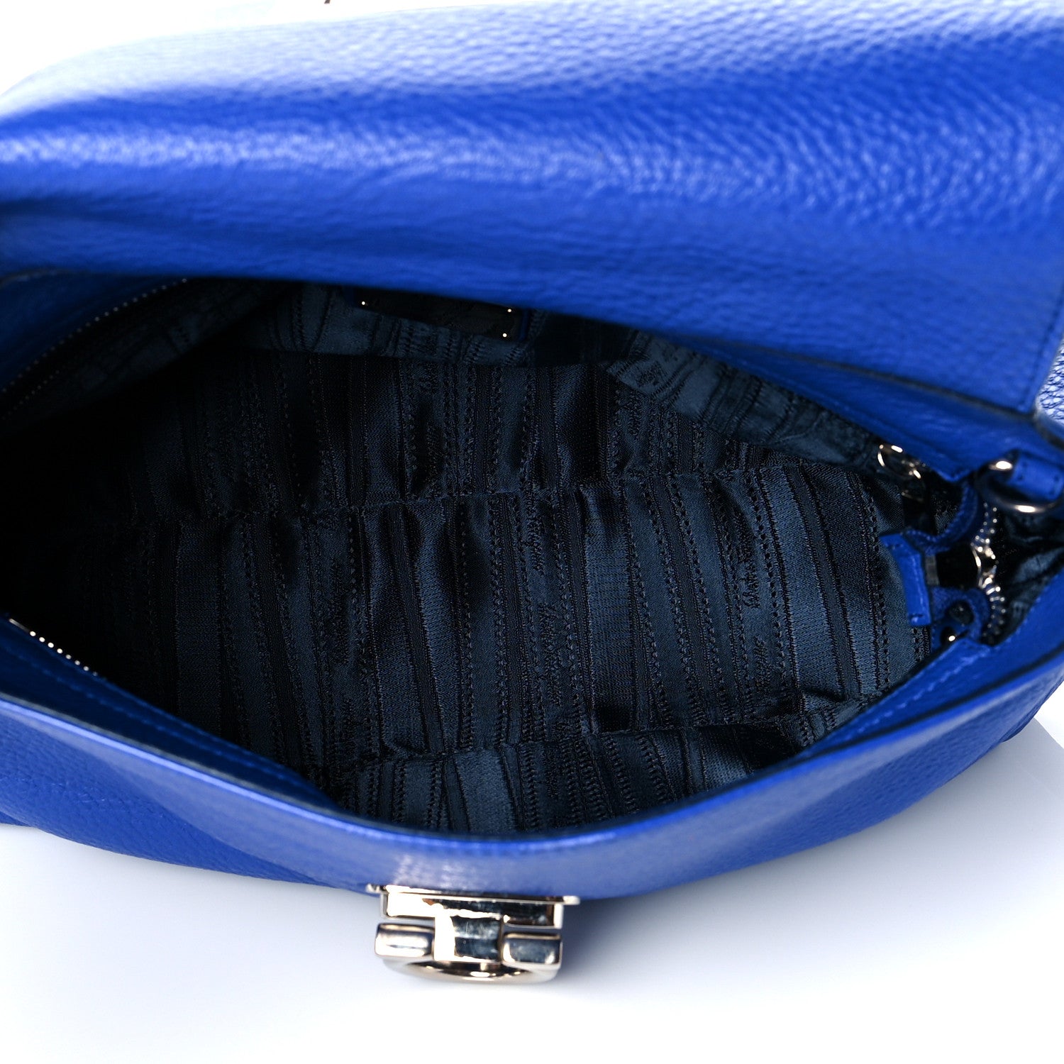 Salvatore Ferragamo Grained Calfskin Sofia Satchel Blue 5 of 10