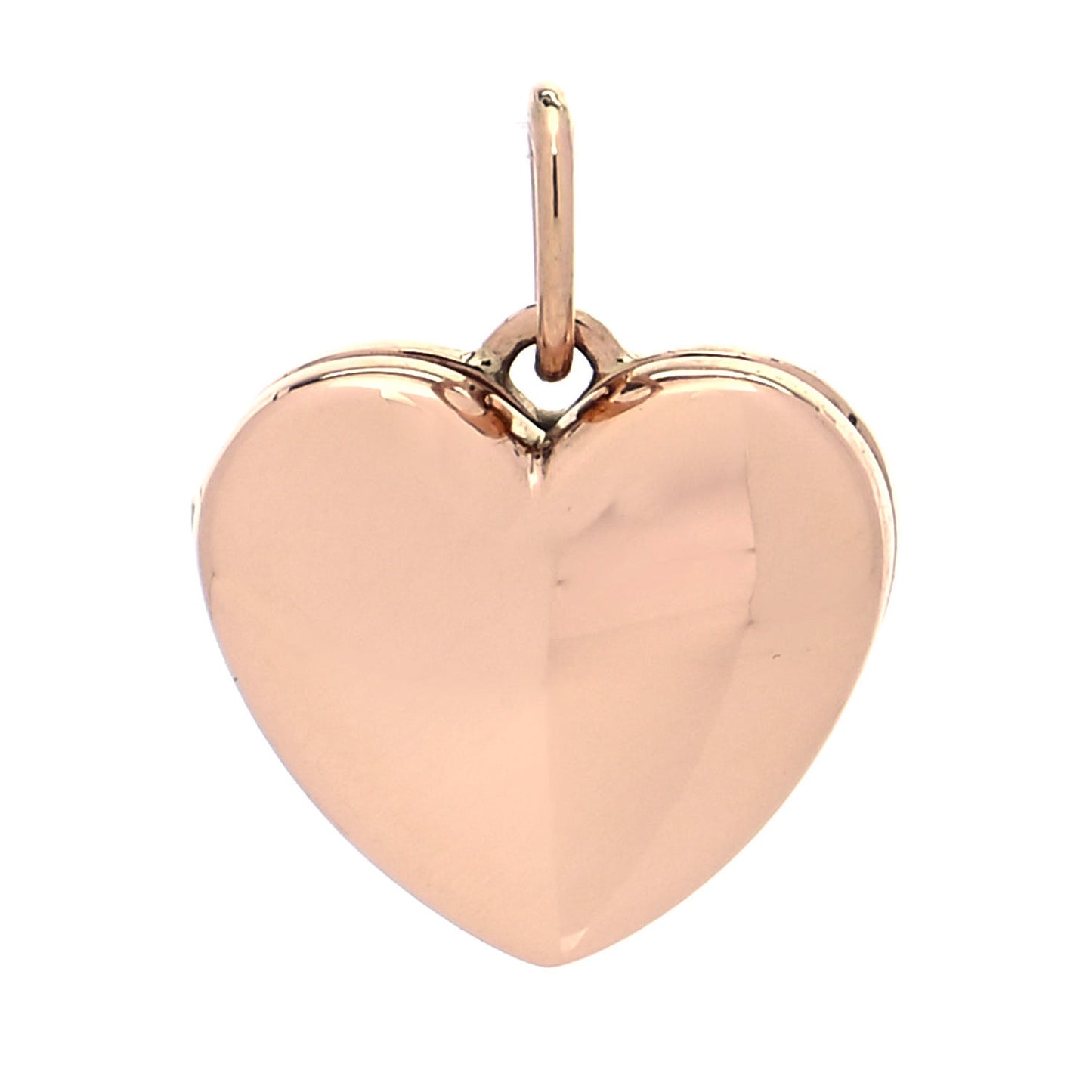 18K Rose Gold Heart Locket Pendant