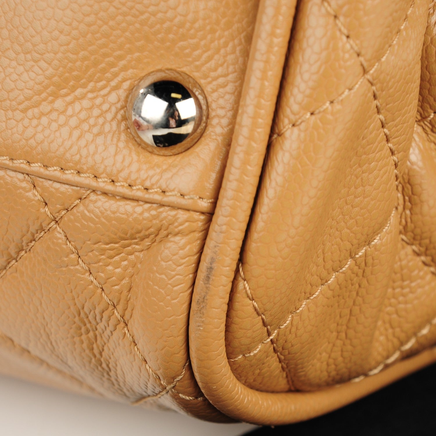 Chanel Caviar Quilted Timeless Bowler Dark Beige 13 of 15