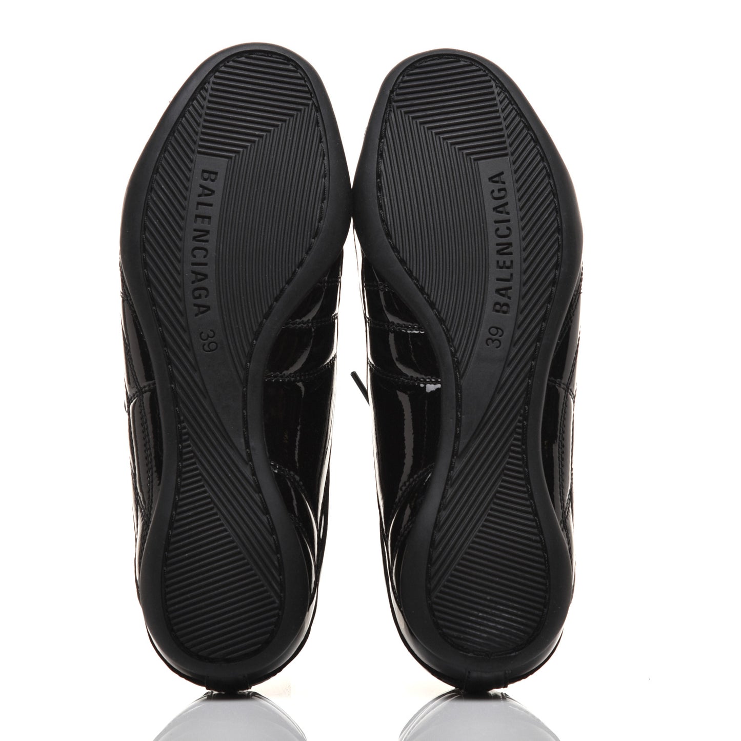 Patent Polyurethane Womens Zen Sneakers 39 Black