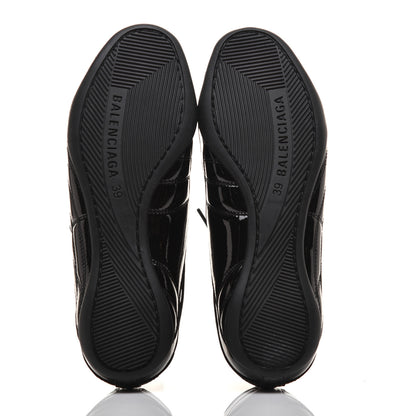 Balenciaga Patent Polyurethane Womens Zen Sneakers 39 Black 7 of 10