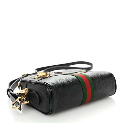 Gucci Calfskin Web Mini Ophidia Shoulder Bag Black 4 of 10