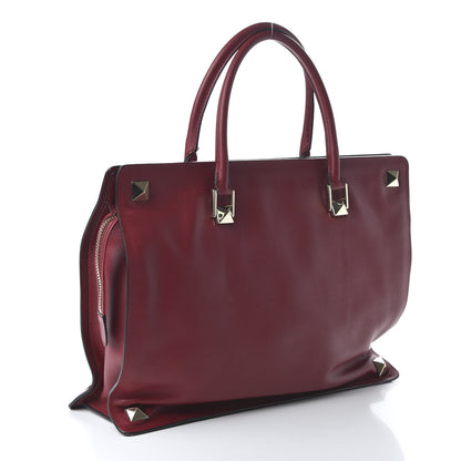 Valentino Garavani Vitello Macro Rockstud Runway Tote Scarlet 3 of 10