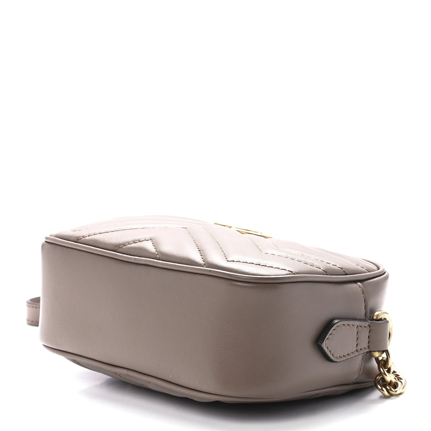 Gucci Calfskin Matelasse Mini GG Marmont Chain Shoulder Bag Porcelain Rose 10 of 12