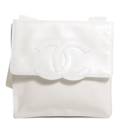 Chanel Lambskin CC Small Messenger Flap Bag White 1 of 7