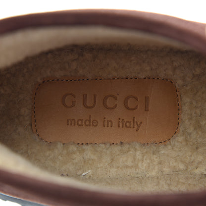 Gucci Suede Shearling Mens Harald Horsebit Ankle Boots 9.5 Light Brown Butterscotch 7 of 9