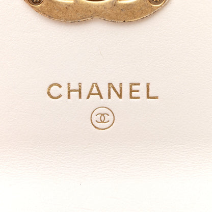 Chanel Calfskin Quilted Perfect Fit Coin Purse With Chain White 6 of 13
